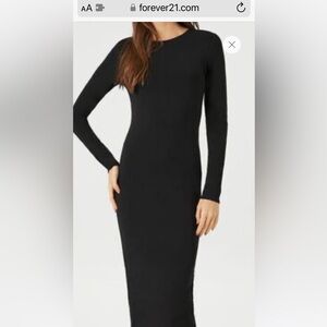 Forever 21 Long-Sleeve Bodycon Midi Dress